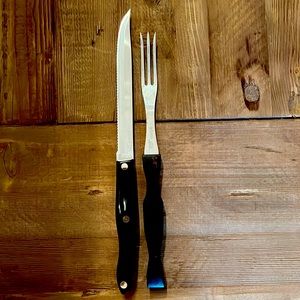 Cutco 1729 and 1726 Carving Set dark brown Handle